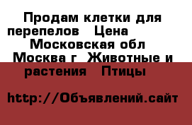 Продам клетки для перепелов › Цена ­ 3 950 - Московская обл., Москва г. Животные и растения » Птицы   